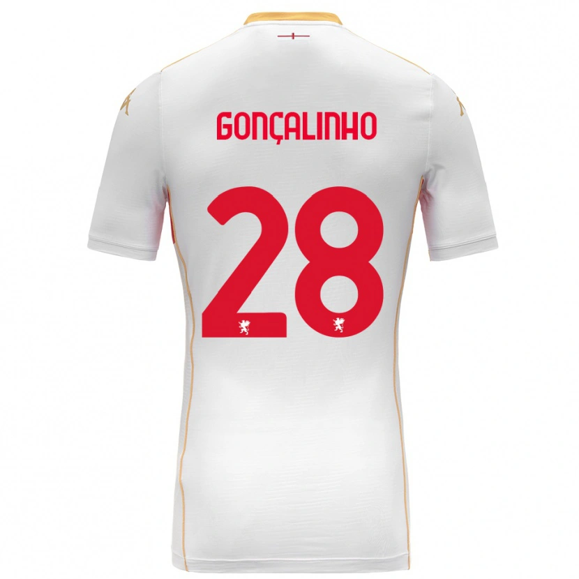 Danxen Heren João Gonçalinho #28 Wit Rood Uitshirt Uittenue 2025/26 T-Shirt