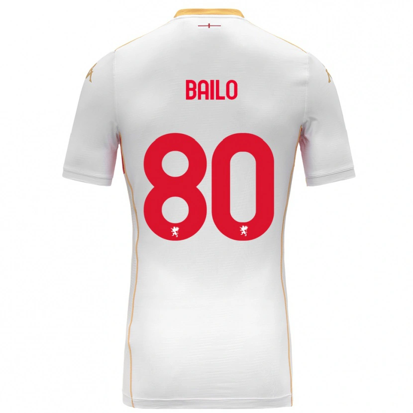 Danxen Heren Giorgio Bailo #80 Wit Rood Uitshirt Uittenue 2025/26 T-Shirt