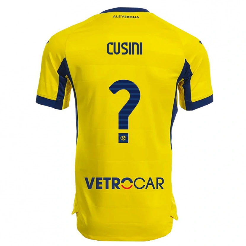 Danxen Heren Christian Cusini #0 Geel Marineblauw Uitshirt Uittenue 2025/26 T-Shirt