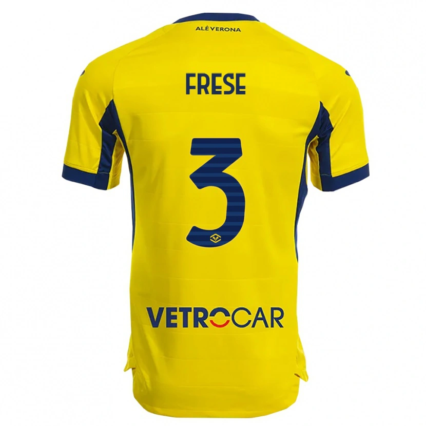 Danxen Heren Martin Frese #3 Geel Marineblauw Uitshirt Uittenue 2025/26 T-Shirt