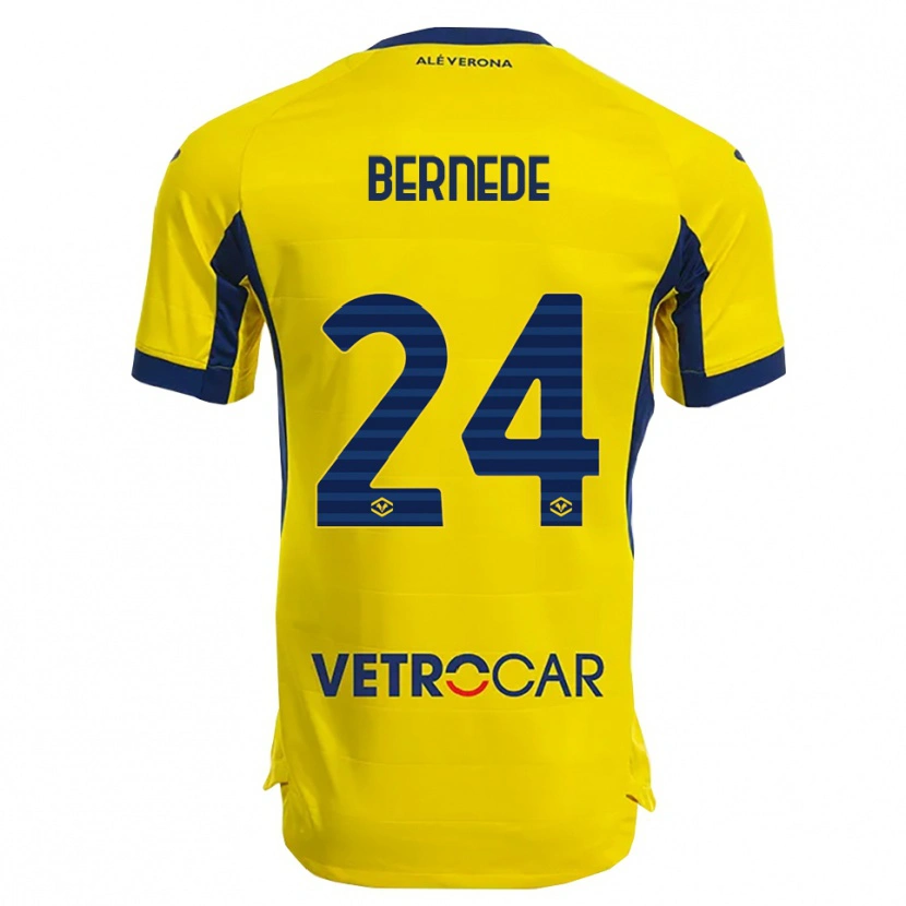 Danxen Heren Antoine Bernede #24 Geel Marineblauw Uitshirt Uittenue 2025/26 T-Shirt
