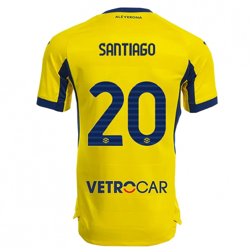 Danxen Heren Yellu Santiago #20 Geel Marineblauw Uitshirt Uittenue 2025/26 T-Shirt