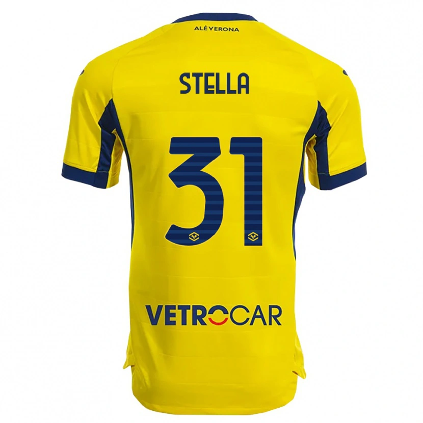 Danxen Heren Kevin Stella #31 Geel Marineblauw Uitshirt Uittenue 2025/26 T-Shirt
