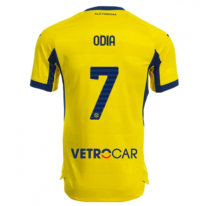 Danxen Heren David Odia #7 Geel Marineblauw Uitshirt Uittenue 2025/26 T-Shirt