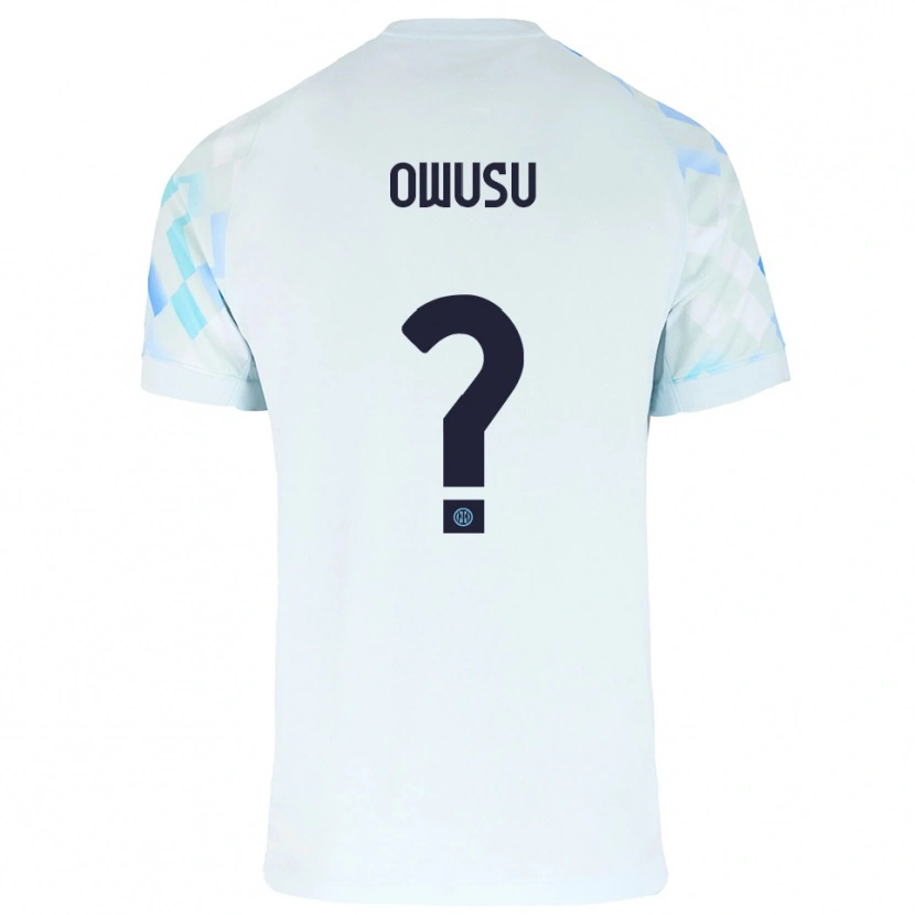 Danxen Heren Wilberforce Owusu #0 Wit Blauw Uitshirt Uittenue 2025/26 T-Shirt