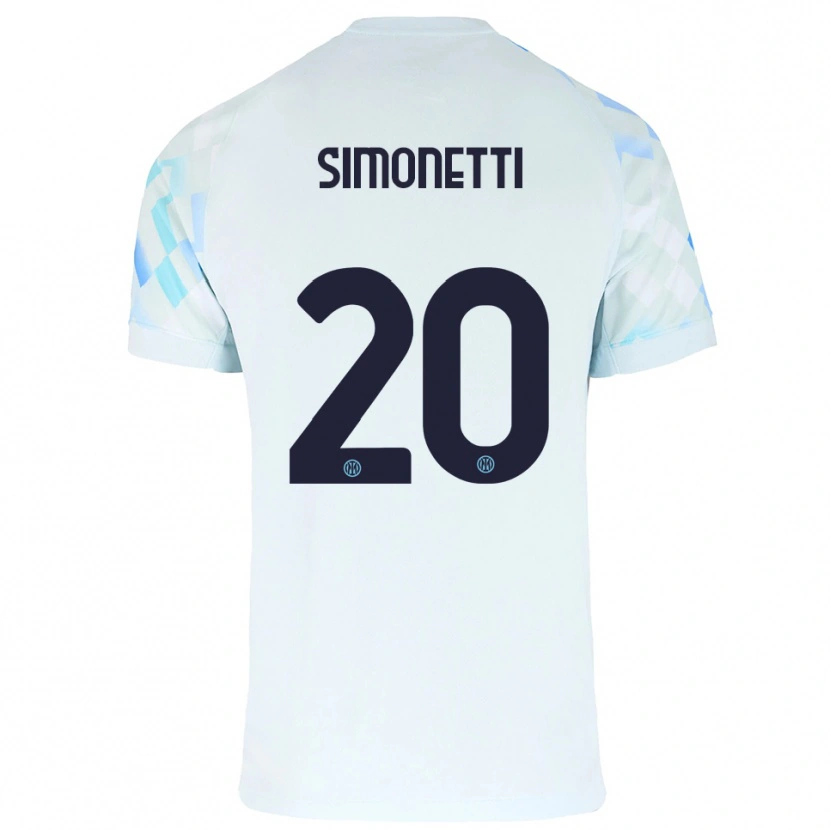 Danxen Heren Flaminia Simonetti #20 Wit Blauw Uitshirt Uittenue 2025/26 T-Shirt
