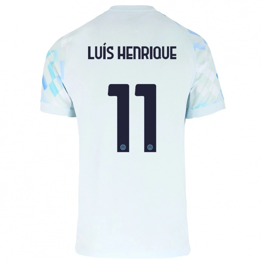 Danxen Heren Luis Henrique #11 Wit Blauw Uitshirt Uittenue 2025/26 T-Shirt