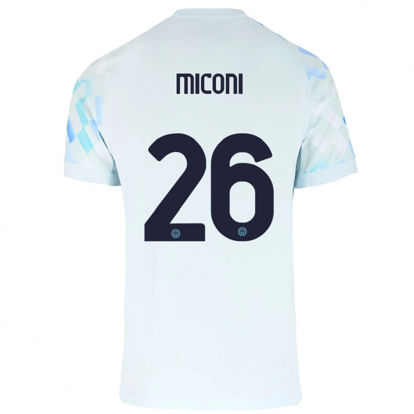 Danxen Heren Riccardo Miconi #26 Wit Blauw Uitshirt Uittenue 2025/26 T-Shirt