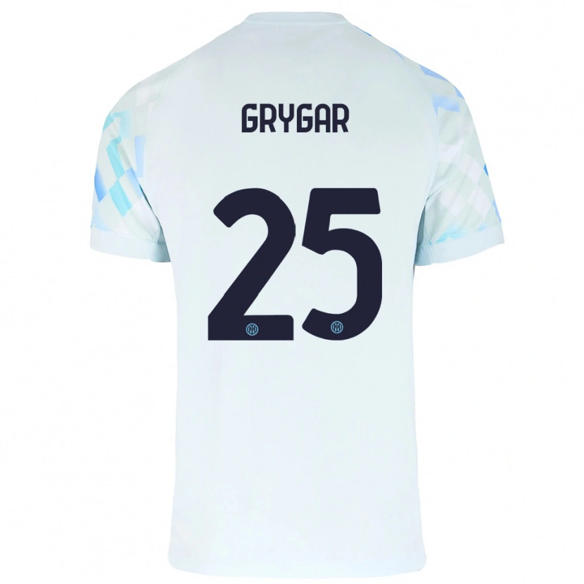 Danxen Heren Samuel Grygar #25 Wit Blauw Uitshirt Uittenue 2025/26 T-Shirt