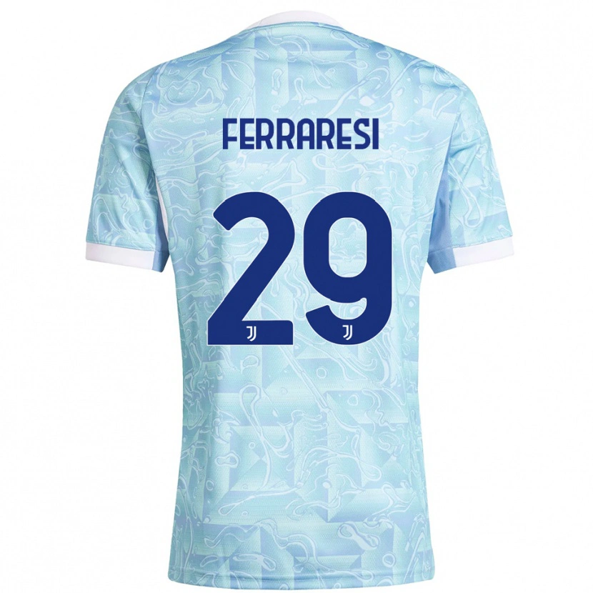 Danxen Heren Eleonora Ferraresi #29 Hemelblauw Geel Uitshirt Uittenue 2025/26 T-Shirt