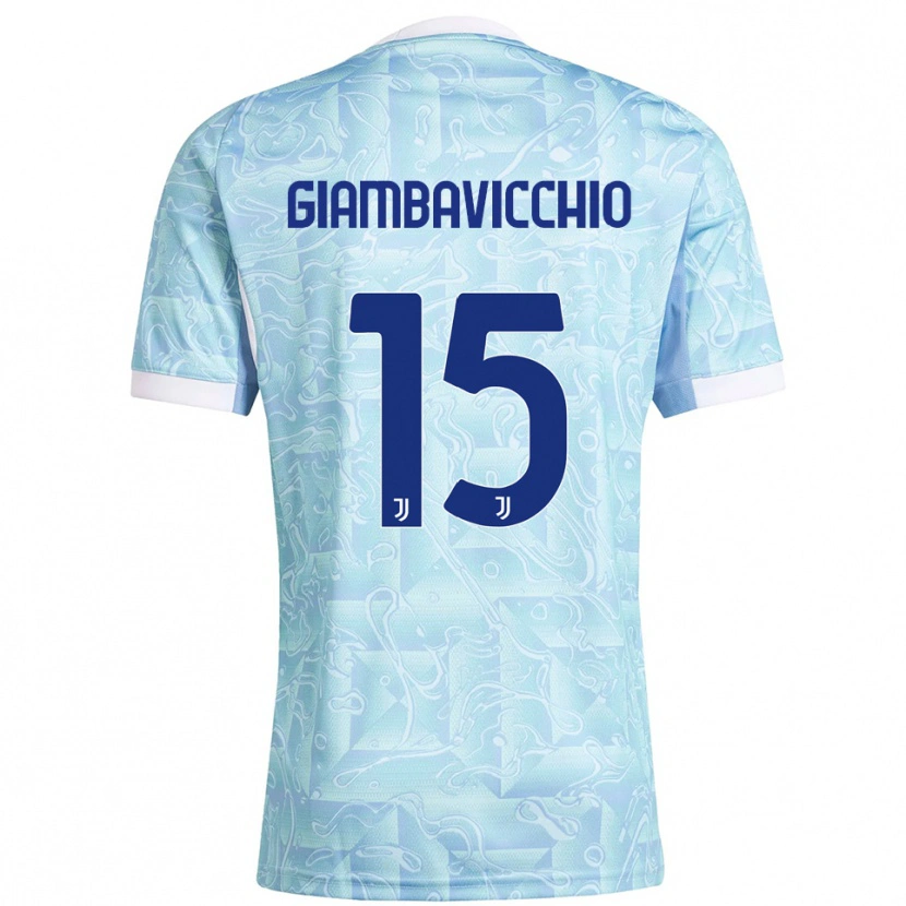 Danxen Heren Franco Giambavicchio #15 Hemelblauw Geel Uitshirt Uittenue 2025/26 T-Shirt