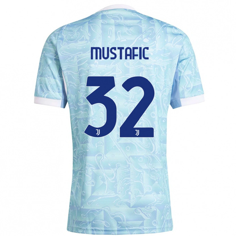 Danxen Heren Emma Mustafic #32 Hemelblauw Geel Uitshirt Uittenue 2025/26 T-Shirt