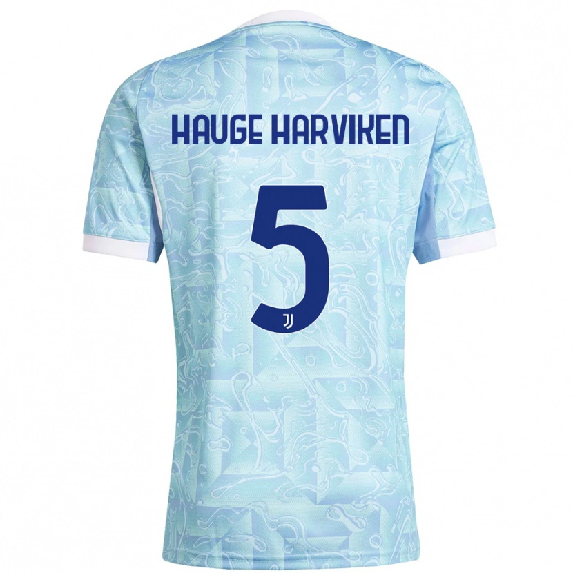 Danxen Heren Mathilde Hauge Harviken #5 Hemelblauw Geel Uitshirt Uittenue 2025/26 T-Shirt