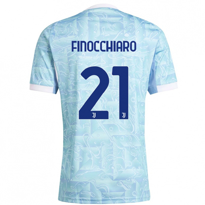 Danxen Heren Gabriele Finocchiaro #21 Hemelblauw Geel Uitshirt Uittenue 2025/26 T-Shirt