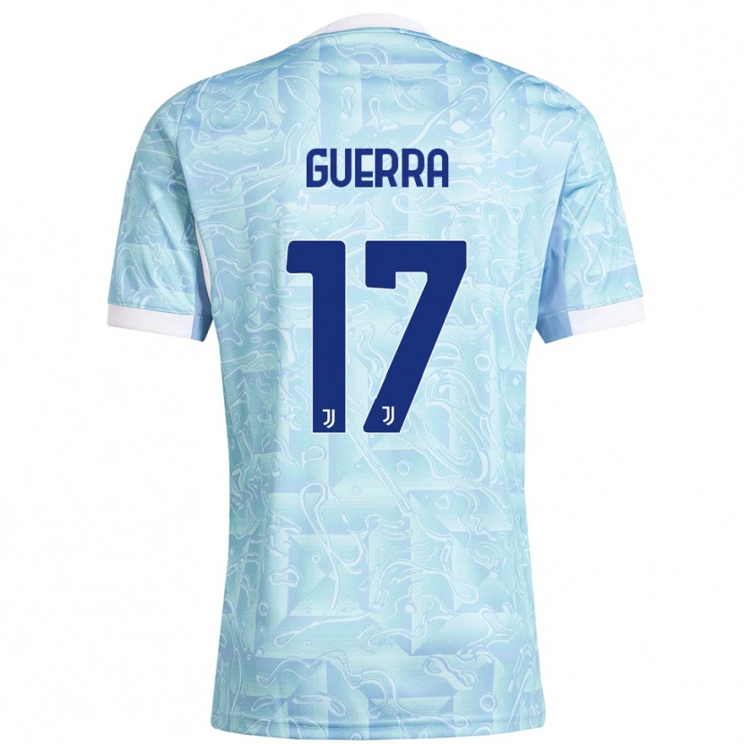 Danxen Heren Simone Guerra #17 Hemelblauw Geel Uitshirt Uittenue 2025/26 T-Shirt