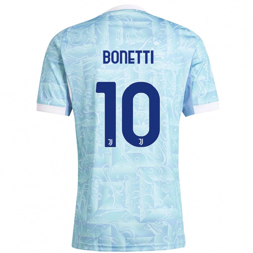 Danxen Heren Andrea Bonetti #10 Hemelblauw Geel Uitshirt Uittenue 2025/26 T-Shirt