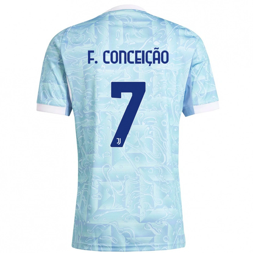 Danxen Heren Francisco Conceição #7 Hemelblauw Geel Uitshirt Uittenue 2025/26 T-Shirt