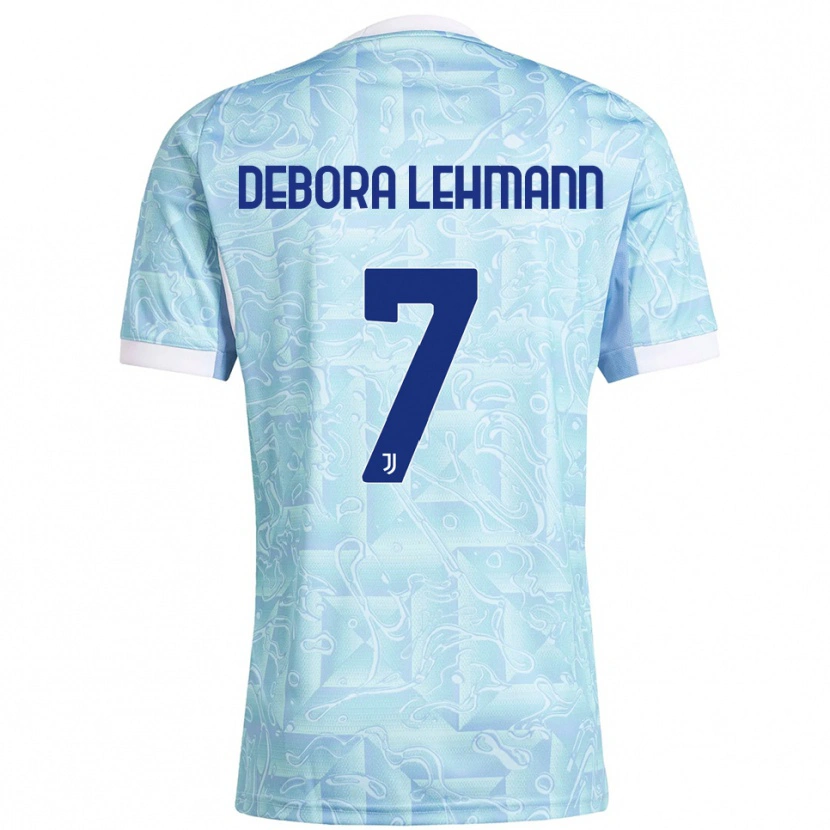 Danxen Heren Alisha Debora Lehmann #7 Hemelblauw Geel Uitshirt Uittenue 2025/26 T-Shirt