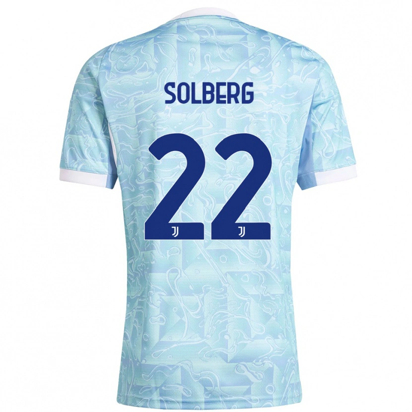 Danxen Heren Elias Solberg #22 Hemelblauw Geel Uitshirt Uittenue 2025/26 T-Shirt