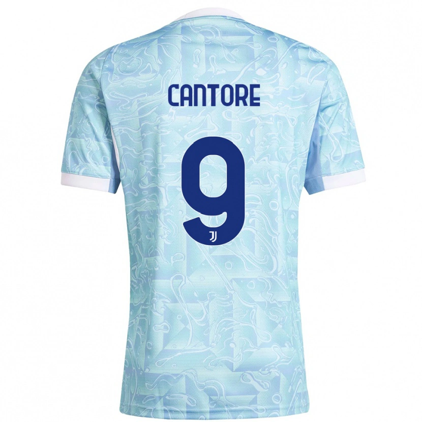 Danxen Heren Sofia Cantore #9 Hemelblauw Geel Uitshirt Uittenue 2025/26 T-Shirt