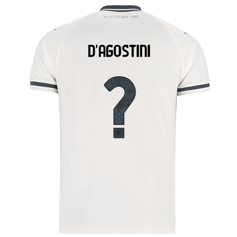 Danxen Heren Stefano D'agostini #0 Wit Marineblauw Uitshirt Uittenue 2025/26 T-Shirt