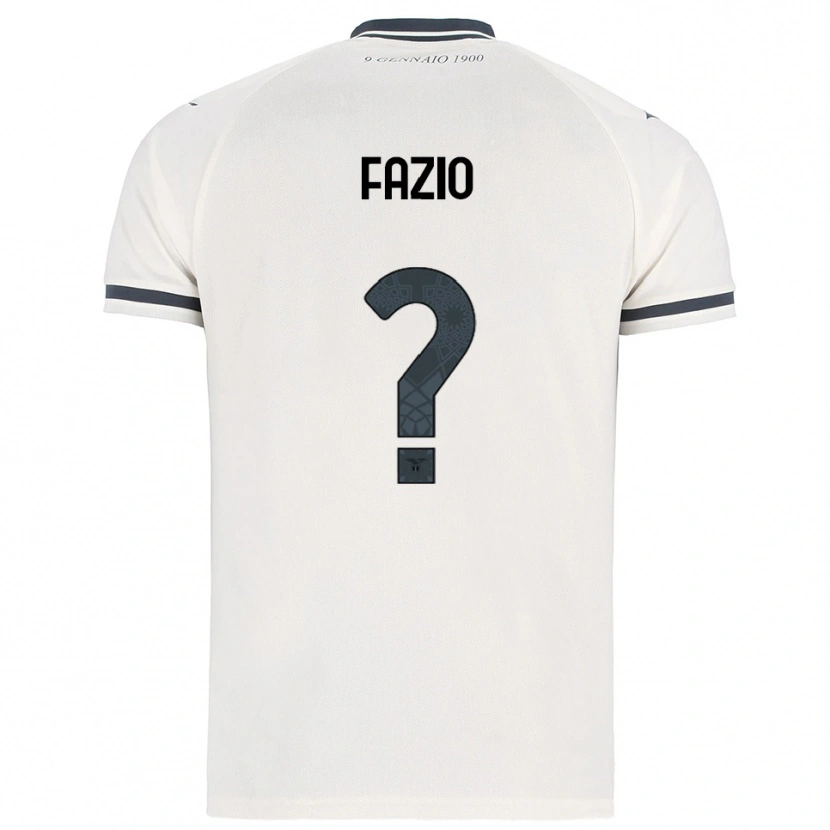 Danxen Heren Francesco Fazio #0 Wit Marineblauw Uitshirt Uittenue 2025/26 T-Shirt