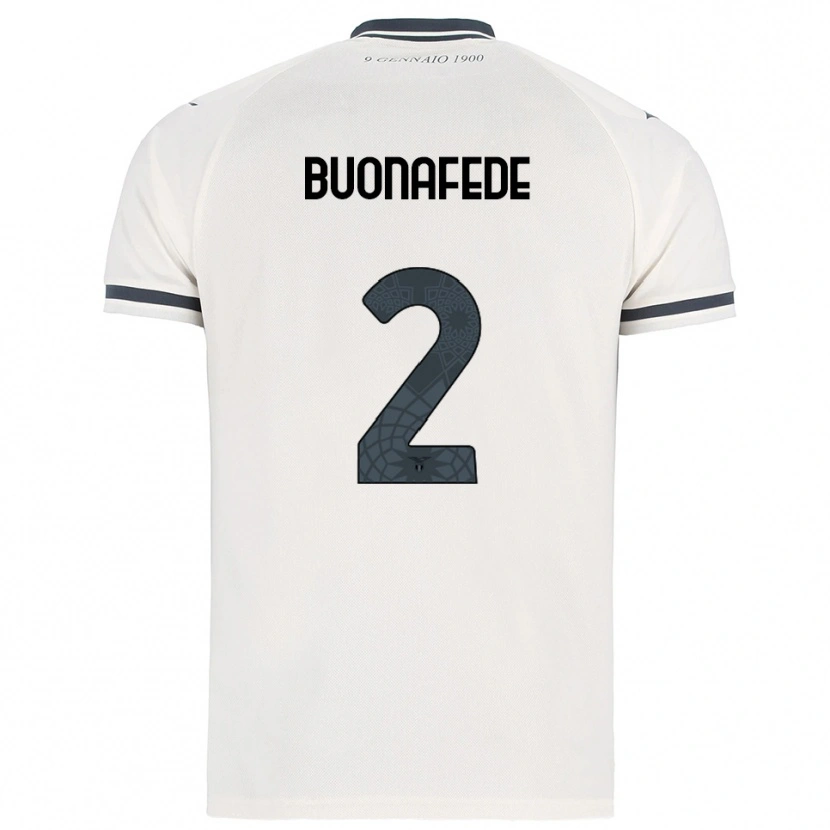 Danxen Heren Tommaso Buonafede #2 Wit Marineblauw Uitshirt Uittenue 2025/26 T-Shirt