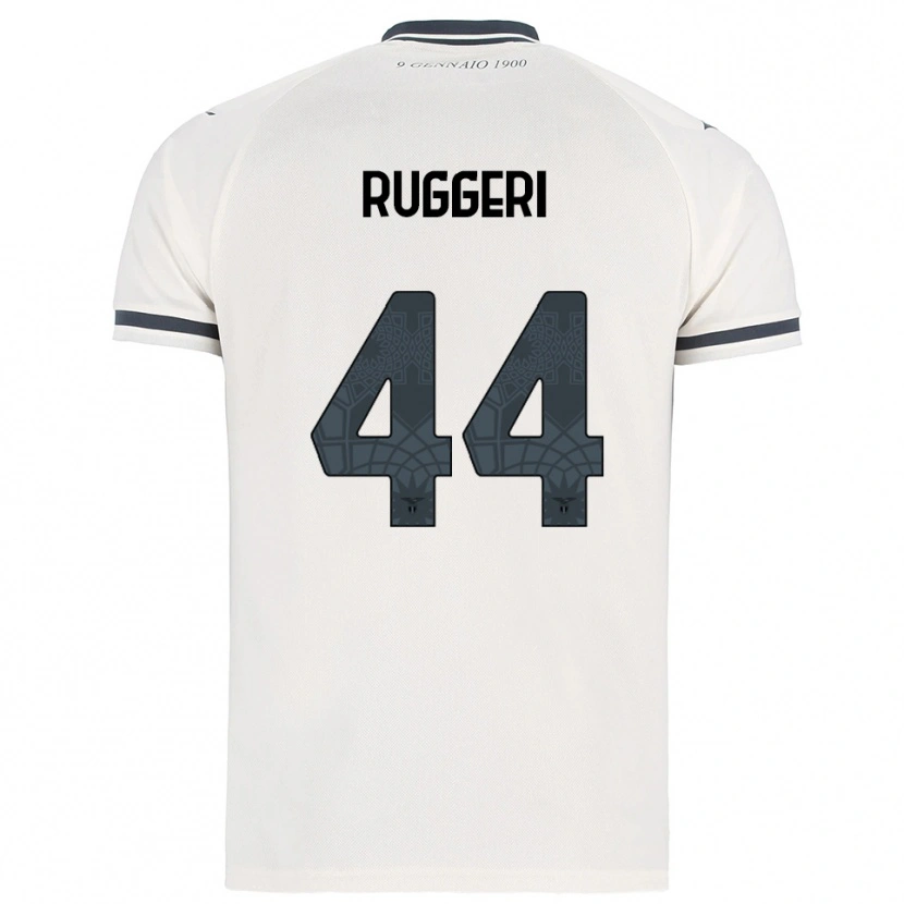Danxen Heren Fabio Andrea Ruggeri #44 Wit Marineblauw Uitshirt Uittenue 2025/26 T-Shirt