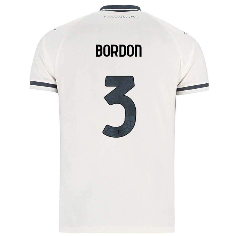 Danxen Heren Ricardo Bordon #3 Wit Marineblauw Uitshirt Uittenue 2025/26 T-Shirt