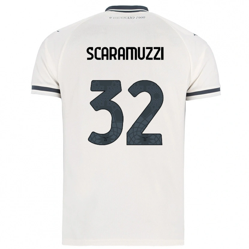 Danxen Heren Chiara Scaramuzzi #32 Wit Marineblauw Uitshirt Uittenue 2025/26 T-Shirt