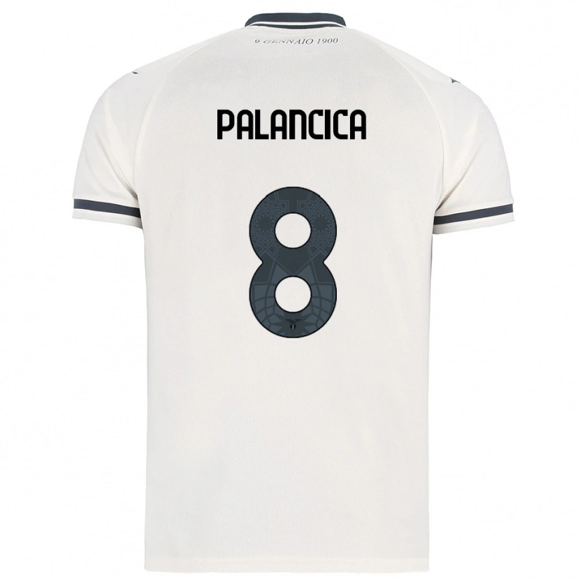 Danxen Heren Cristian Palancica #8 Wit Marineblauw Uitshirt Uittenue 2025/26 T-Shirt