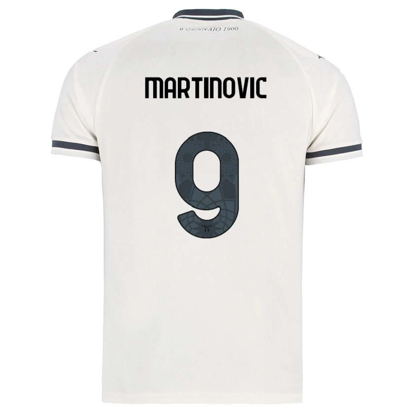 Danxen Heren Melania Martinovic #9 Wit Marineblauw Uitshirt Uittenue 2025/26 T-Shirt