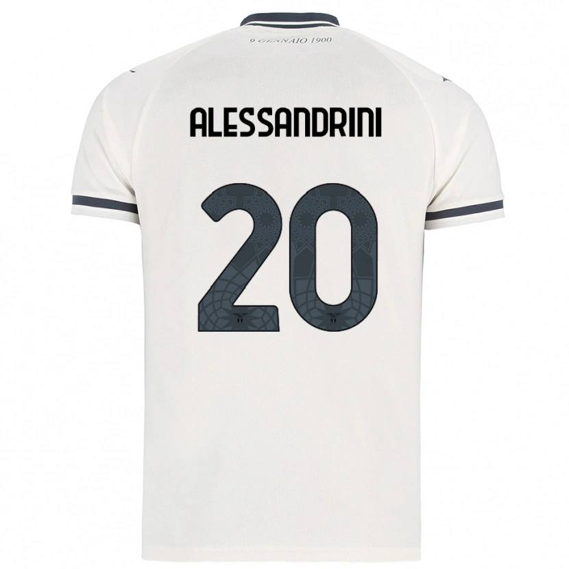 Danxen Heren Fabrizio Alessandrini #20 Wit Marineblauw Uitshirt Uittenue 2025/26 T-Shirt