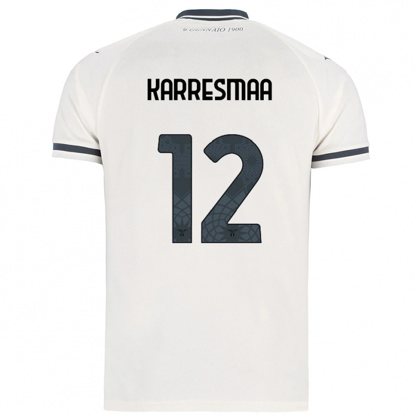 Danxen Heren Kerttu Karresmaa #12 Wit Marineblauw Uitshirt Uittenue 2025/26 T-Shirt