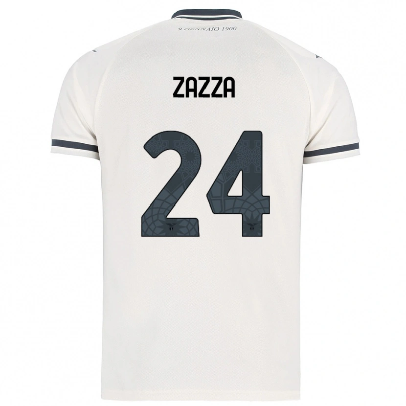 Danxen Heren Matteo Zazza #24 Wit Marineblauw Uitshirt Uittenue 2025/26 T-Shirt