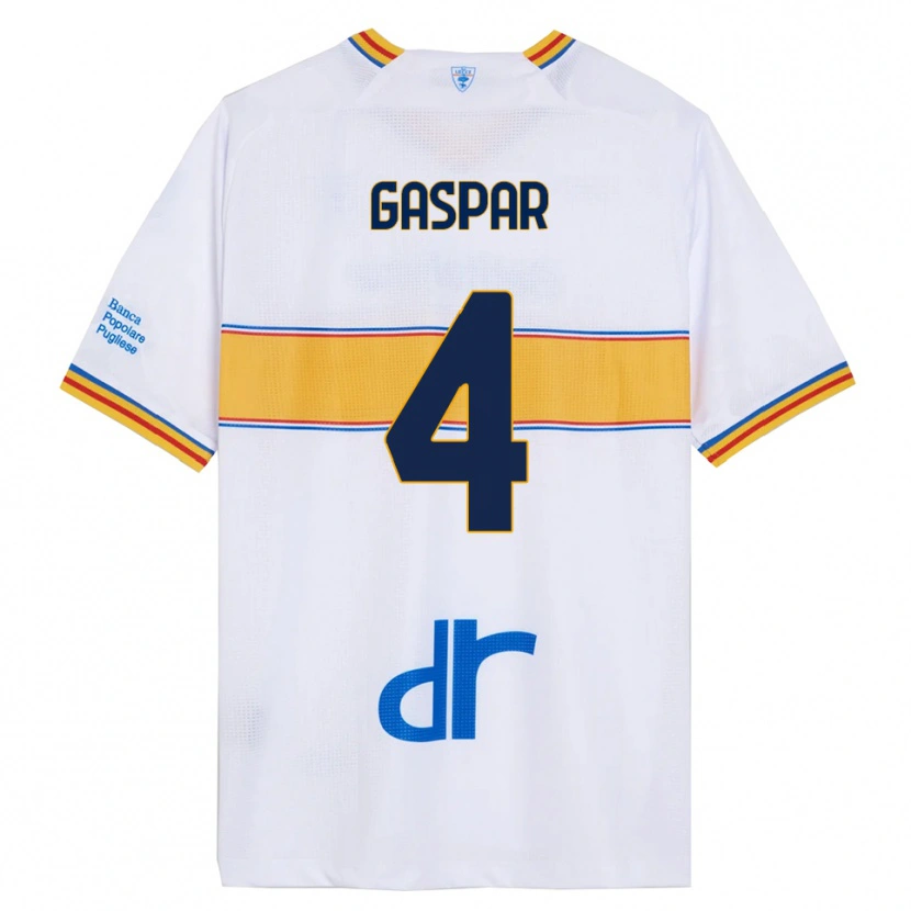 Danxen Heren Kialonda Gaspar #4 Wit Geel Uitshirt Uittenue 2025/26 T-Shirt