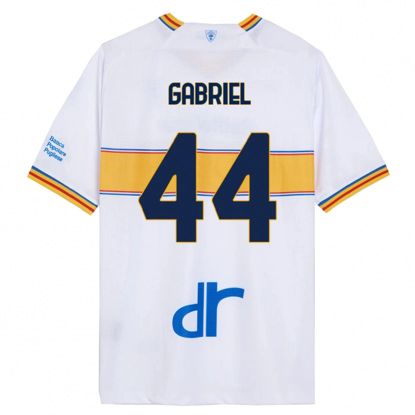 Danxen Heren Tiago Gabriel #44 Wit Geel Uitshirt Uittenue 2025/26 T-Shirt