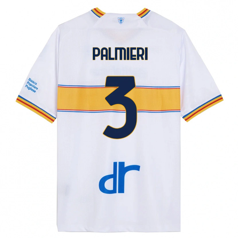 Danxen Heren Andrea Palmieri #3 Wit Geel Uitshirt Uittenue 2025/26 T-Shirt