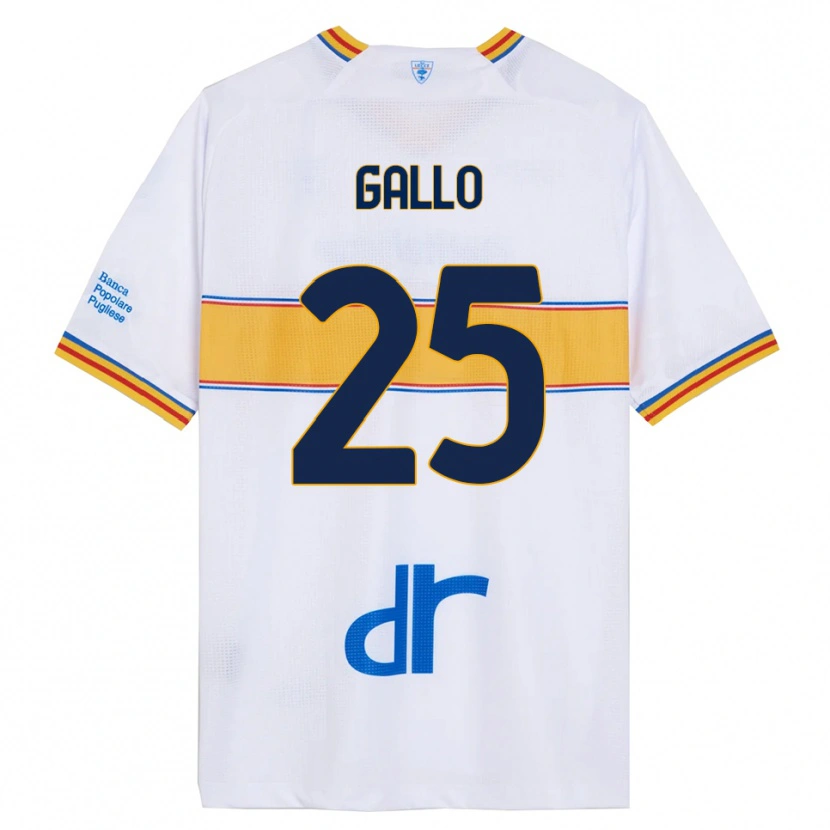 Danxen Heren Antonino Gallo #25 Wit Geel Uitshirt Uittenue 2025/26 T-Shirt