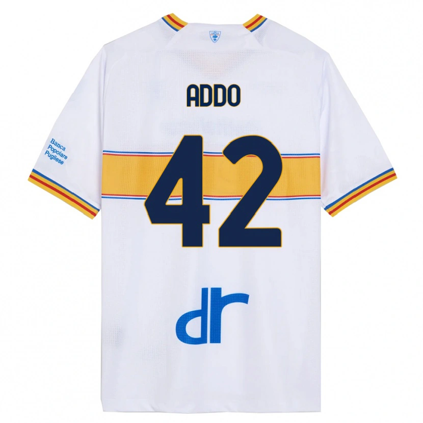 Danxen Heren Vernon Addo #42 Wit Geel Uitshirt Uittenue 2025/26 T-Shirt