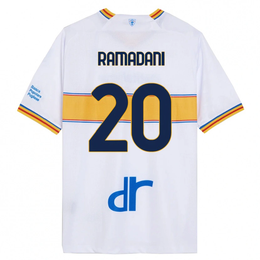 Danxen Heren Ylber Ramadani #20 Wit Geel Uitshirt Uittenue 2025/26 T-Shirt