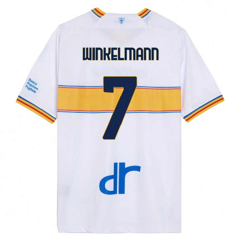 Danxen Heren Till Winkelmann #7 Wit Geel Uitshirt Uittenue 2025/26 T-Shirt