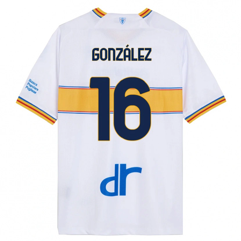 Danxen Heren Joan González #16 Wit Geel Uitshirt Uittenue 2025/26 T-Shirt