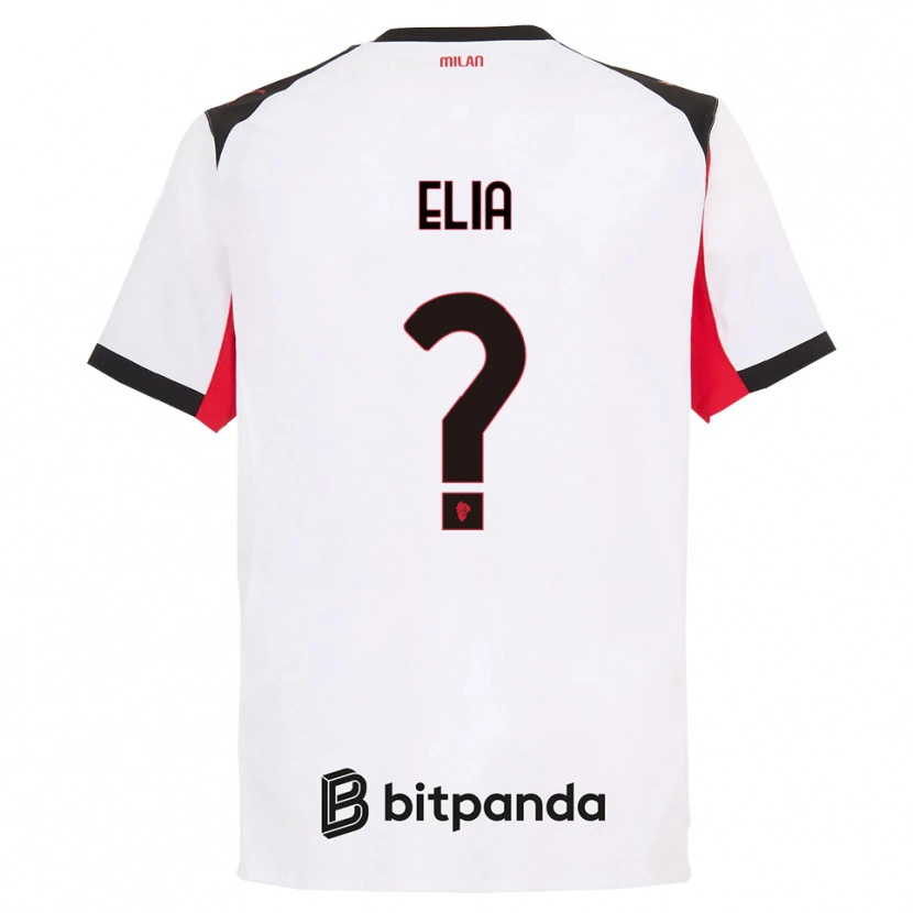 Danxen Heren Emanuele Elia #0 Wit Zwart Uitshirt Uittenue 2025/26 T-Shirt