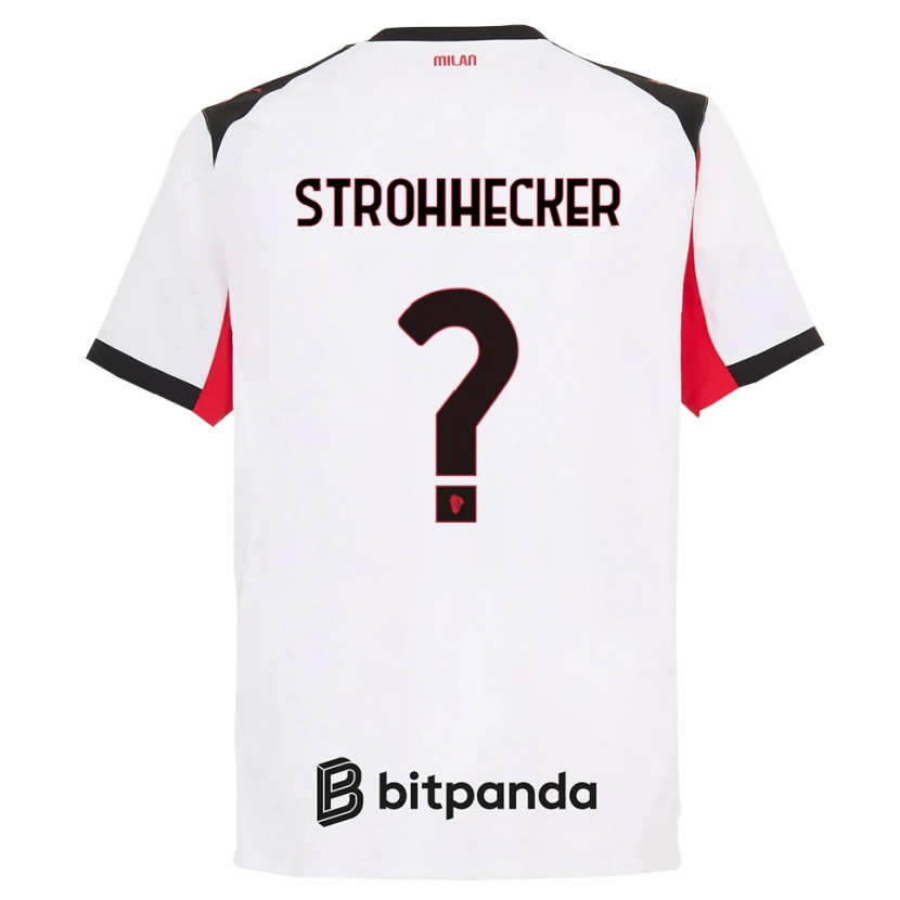 Danxen Heren Riccardo Strohhecker #0 Wit Zwart Uitshirt Uittenue 2025/26 T-Shirt