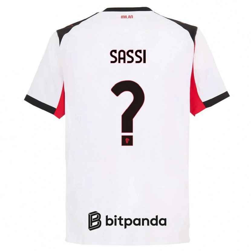 Danxen Heren Simone Sassi #0 Wit Zwart Uitshirt Uittenue 2025/26 T-Shirt