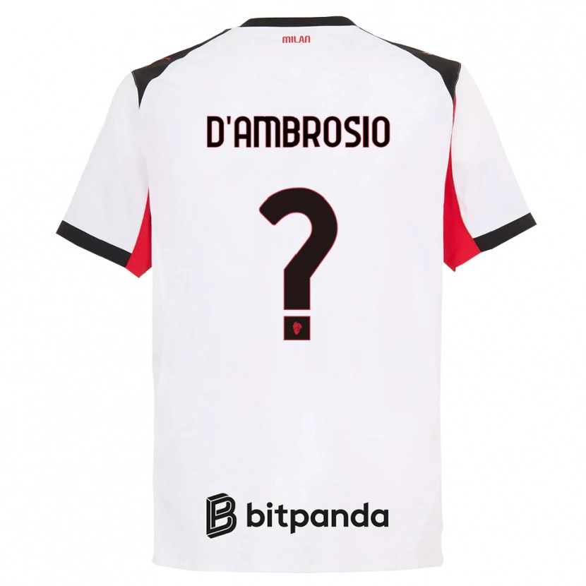 Danxen Heren Antonio D'ambrosio #0 Wit Zwart Uitshirt Uittenue 2025/26 T-Shirt