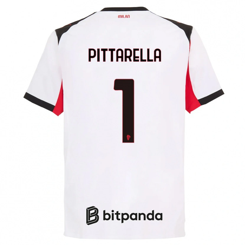 Danxen Heren Matteo Pittarella #1 Wit Zwart Uitshirt Uittenue 2025/26 T-Shirt