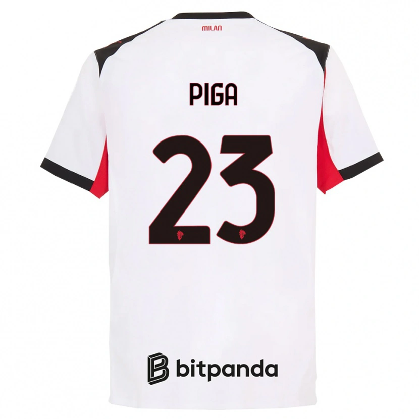 Danxen Heren Julie Piga #23 Wit Zwart Uitshirt Uittenue 2025/26 T-Shirt