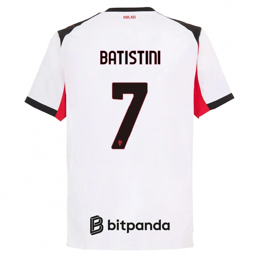 Danxen Heren Simone Batistini #7 Wit Zwart Uitshirt Uittenue 2025/26 T-Shirt